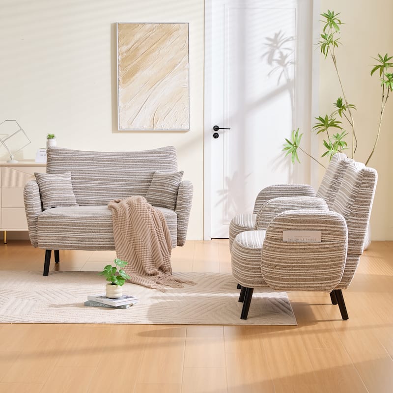 Modern style two seater sofa with ultra comfortable armrests