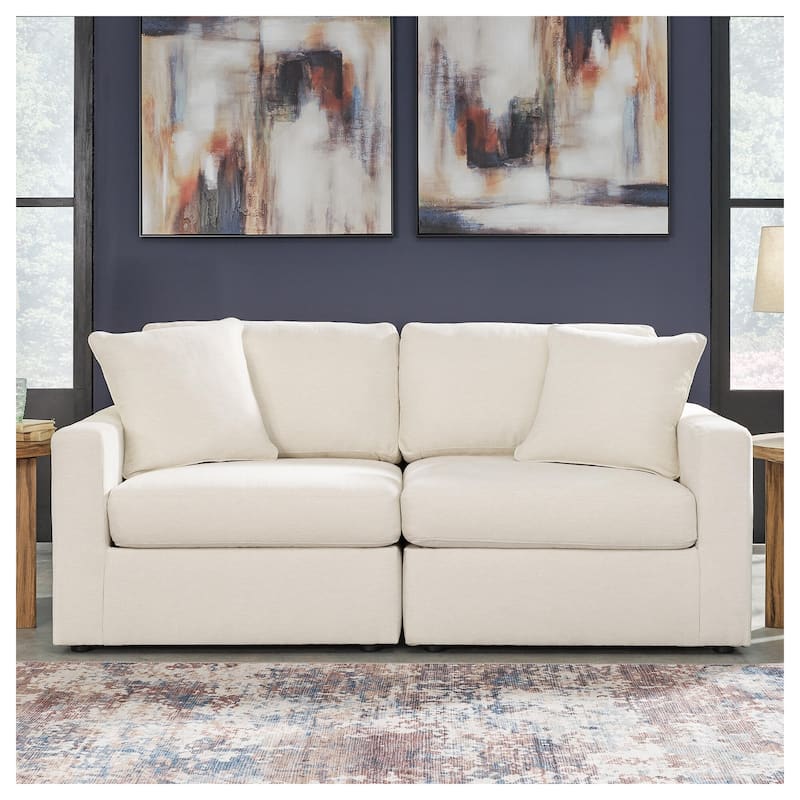 Signature Design by Ashley Modmax 2-Piece Loveseat - 76" W x 37" D x 36" H - Beige