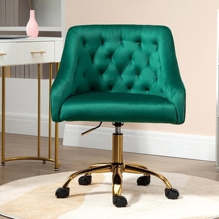 Modern Home Office Chair Velvet Swivel Armchair Chair with Soft Seat - 23.00 x 20.00 x 36.00 inch