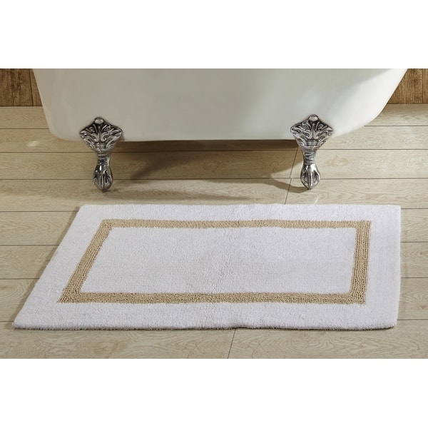 Shop Better Trends Hotel Collection In Race Track Pattern 100 Cotton Super Absorbent Reversible Double Sided Bath Mat Rug On Sale Overstock 8873491