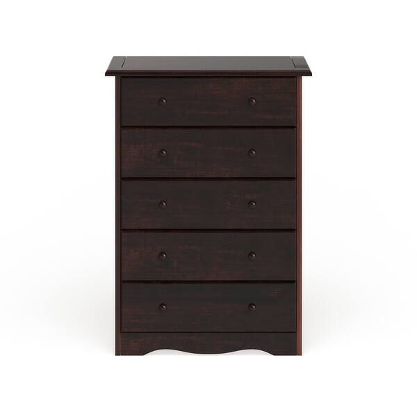 Copper Grove Caddo Solid Wood 5 Drawer Chest On Copper Grove Caddo Solid Wood 5