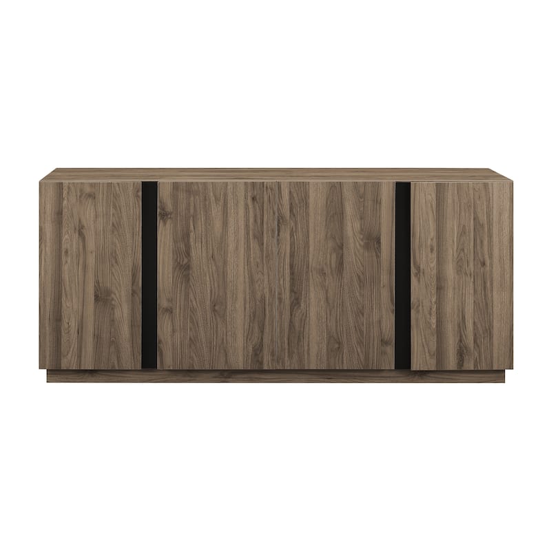 Mid-Century Modern 3-Drawer Low TV Stand for TVs up to 80" - Light Gray