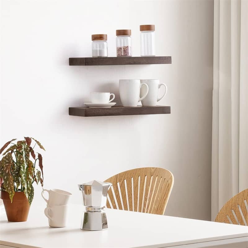 Floating Shelves Wall Mounted Set of 2 - 16"D x 5.7"W x 1.3"H