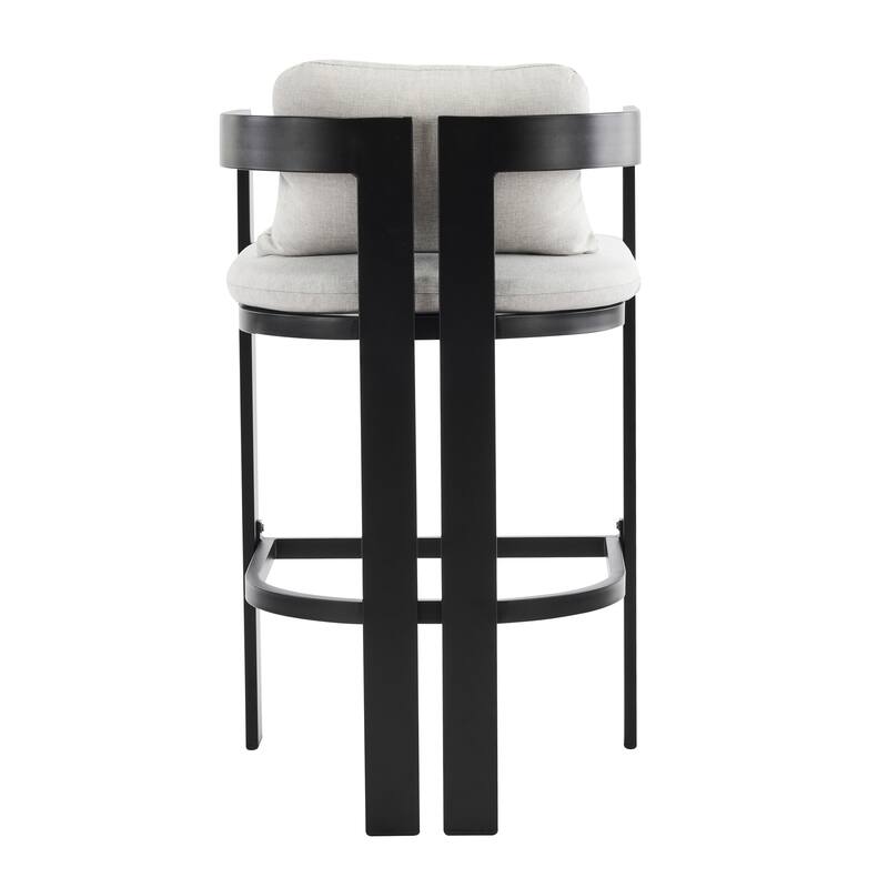 Christopher Knight Home - Pula Outdoor Modern Aluminum Counter Stools - Bar Chairs with Fade-Resistant Cushions