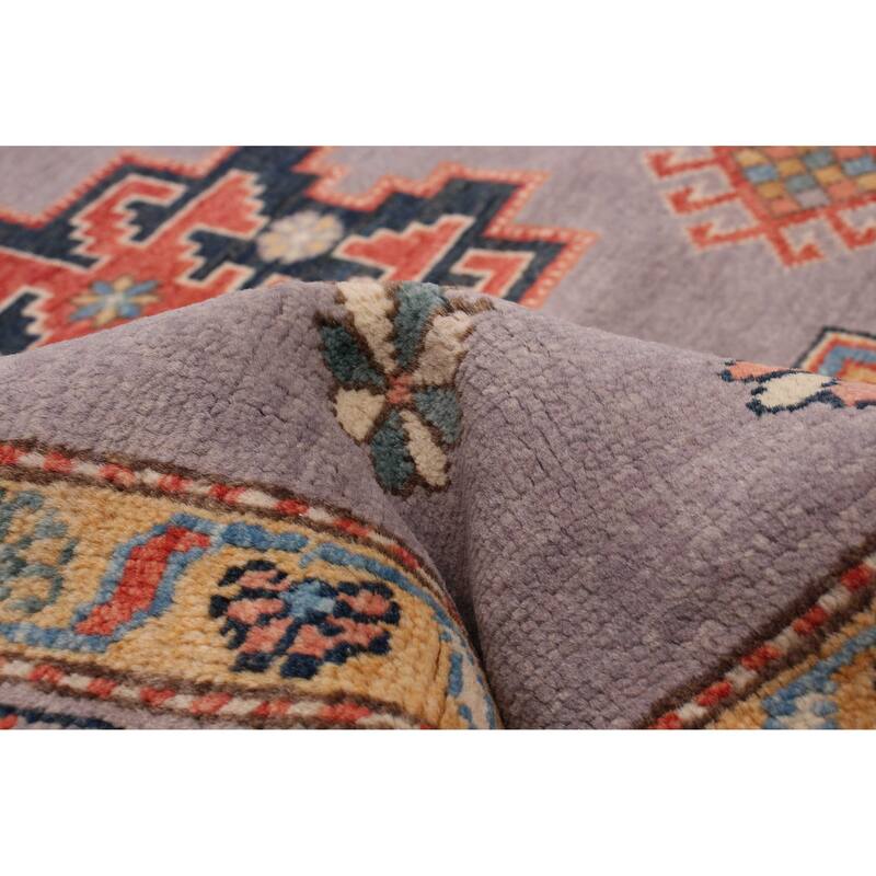 ECARPETGALLERY Hand-knotted Uzbek Ghazni Grey Wool Rug - 4'0 x 5'10