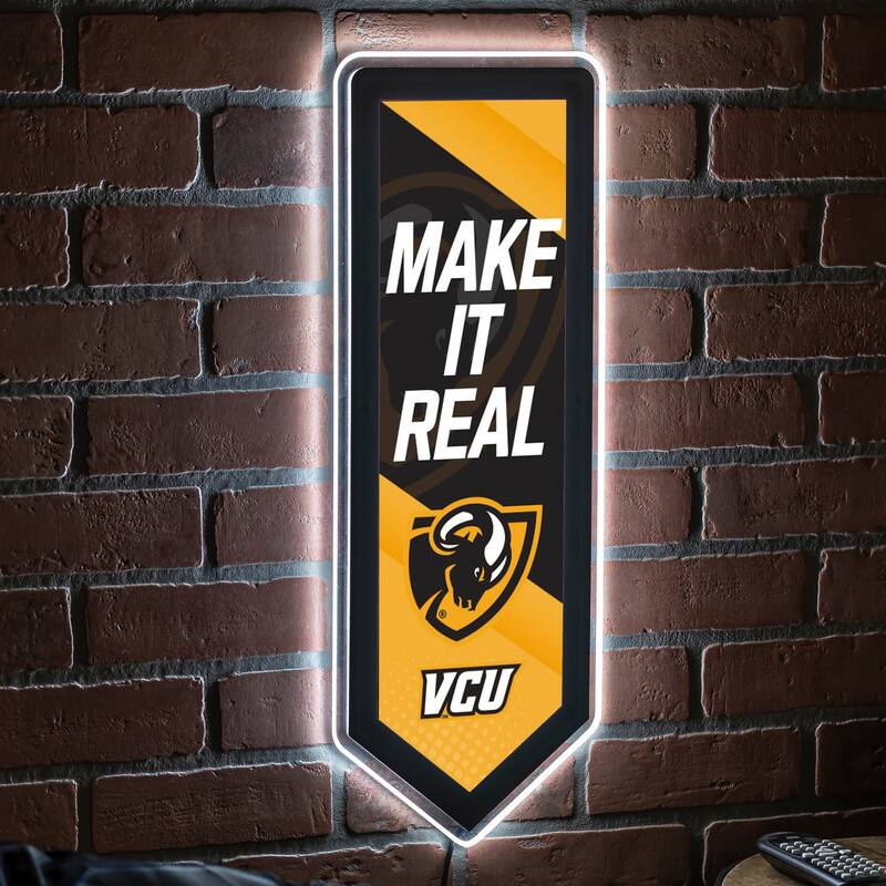 Virginia Commonwealth University Basketball Round 15 in. LED Lighted Sign - Multi