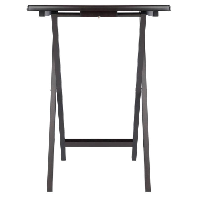 Allen 5-Pc Snack Table Set, Coffee - 9.21 x 19.06 x 31.97 inches