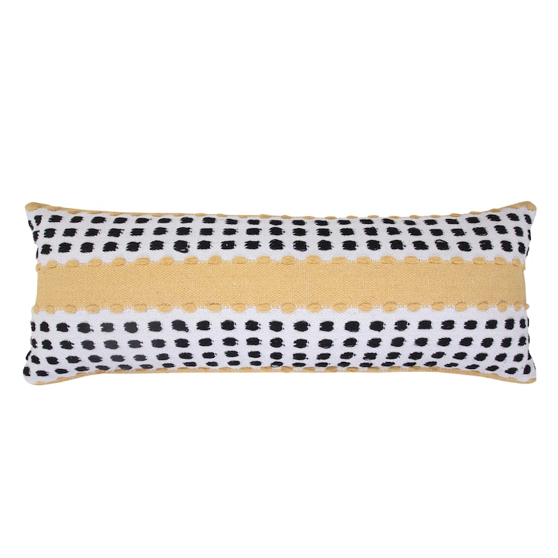 Sevita Industrial Woven Dash Grid Striped Throw Pillow