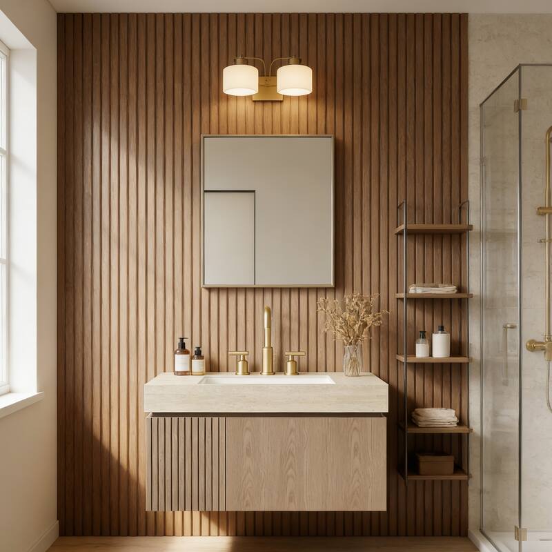 Mondern Floating Bathroom Vanity with 3 Pre-drilled Faucet Holes