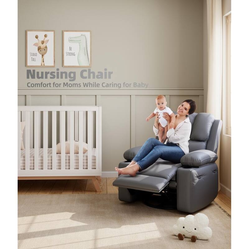 360° Swivel Oversized Recliner Chairs with Heat and Massage