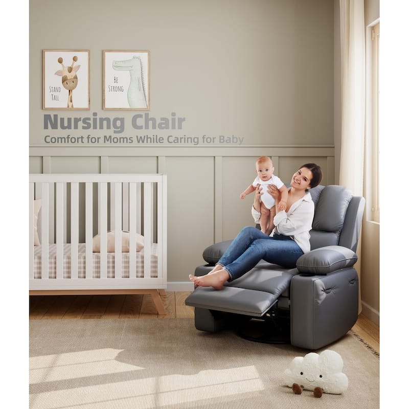 Oversized 360 Swivel Recliner Chairs with Heat and Massage