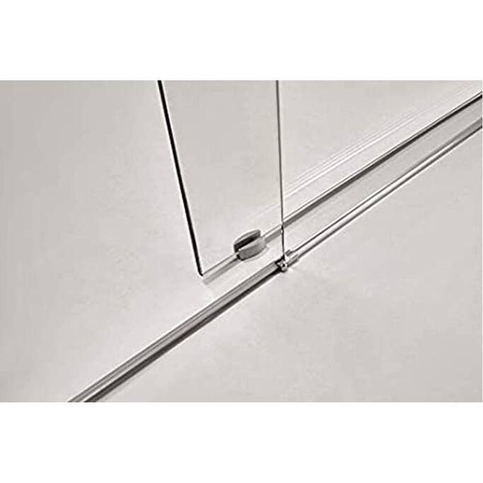 Vanity Art 56–60" W x 76" H Frameless Bypass Single Sliding Shower Door with Explosion-Proof Clear Glass - 76" H x 60" W
