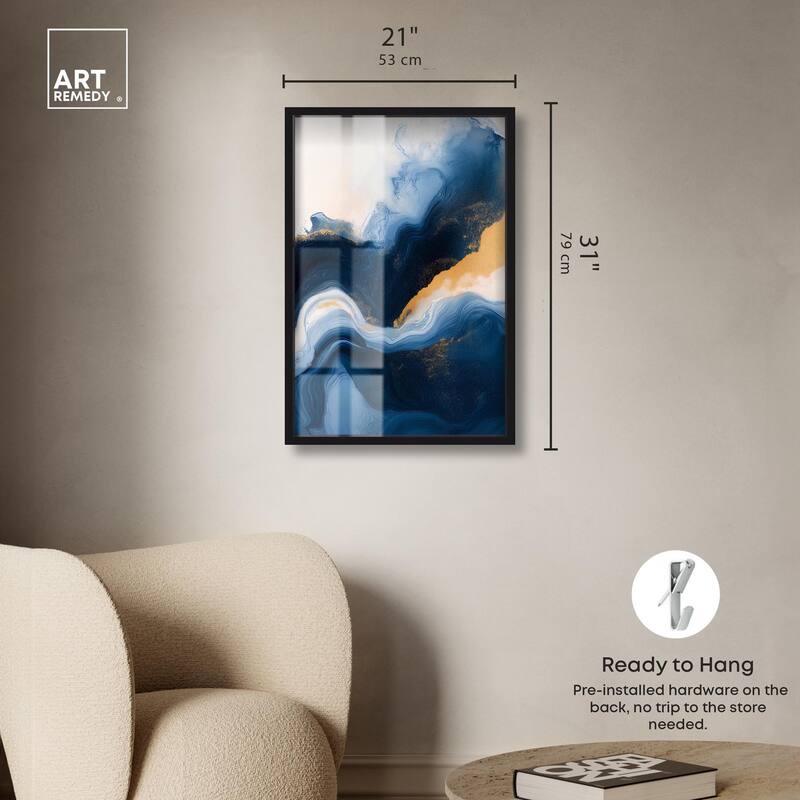 Blue Deep III Shadowbox by Art Remedy