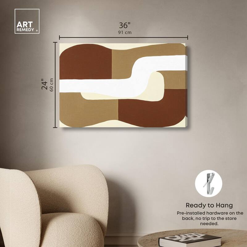 Minimal Wavy III Canvas by Art Remedy, Gallery Wrapped