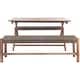 preview thumbnail 2 of 18, SAFAVIEH Outdoor Living Jardin Wood 3-Piece Dining Set, Natural