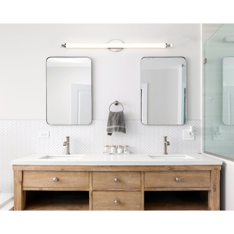 Edgeworth 40 Inch LED Vanity Brushed Nickel Acrylic Lens - Brushed Nickel