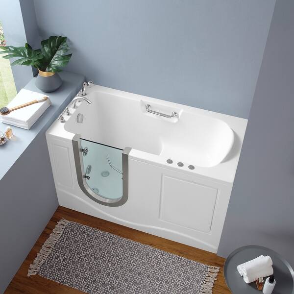 Eloise 48 in. Right Side Walk-In Safety Bathtub in White Eloise 48 in. Right Side Walk-In Safety Bathtub in White