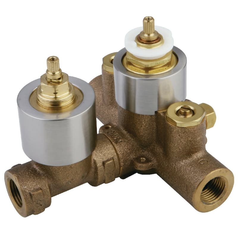 Kingston Brass Pressure Balanced Rough-In with 1/2" IPS Connections - Brushed Nickel