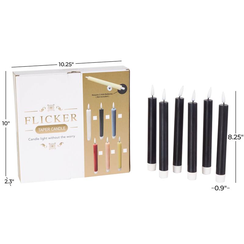 Wax Indoor Outdoor Flameless Candle with Remote Control (Set of 6)