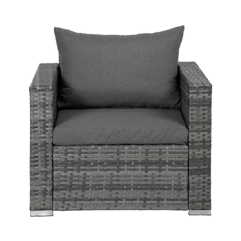 Landon 4-piece Wicker Outdoor Patio Furniture Set with Cushions