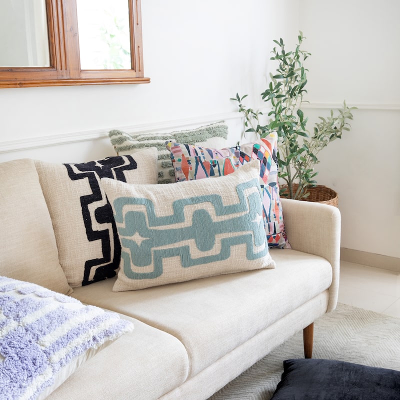 Sevita Geometric Handmade Decorative Throw Pillow