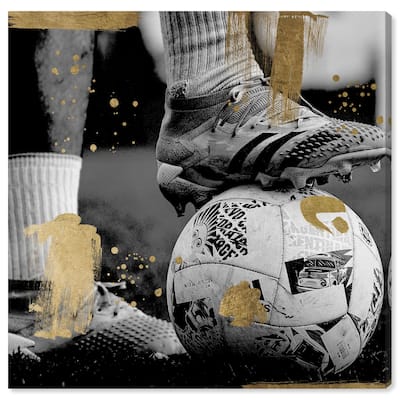 Notoriart Soccer Cleats Gallery Wrapped Soccer 1 Piece Canvas Wall Art