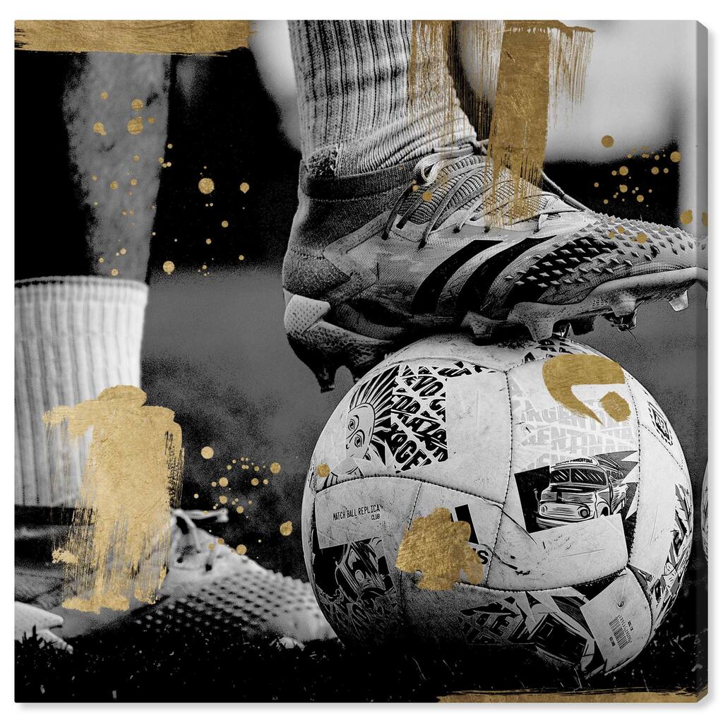 Notoriart Soccer Cleats Gallery Wrapped Soccer 1 Piece Canvas Wall Art