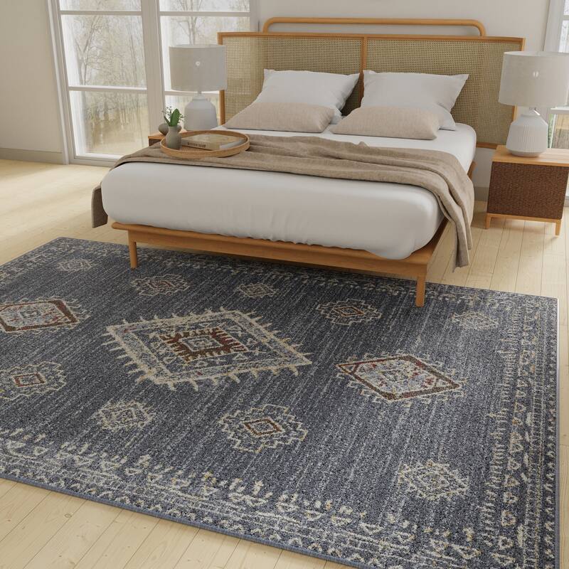 Loomaknoti Alsbrooke Temarnie Blue Area Rug