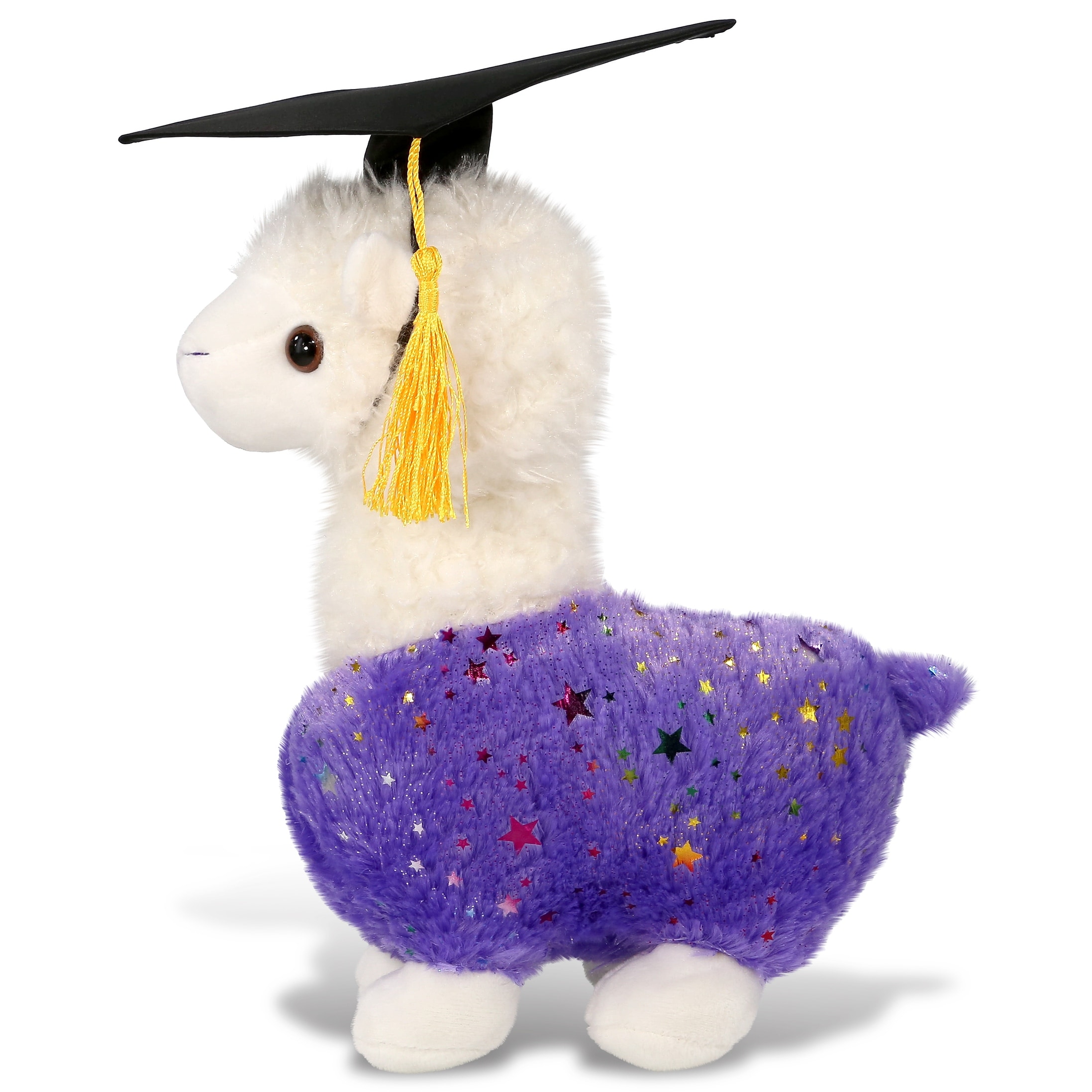 DolliBu Sparkle Purple Llama Graduation Plush Toy