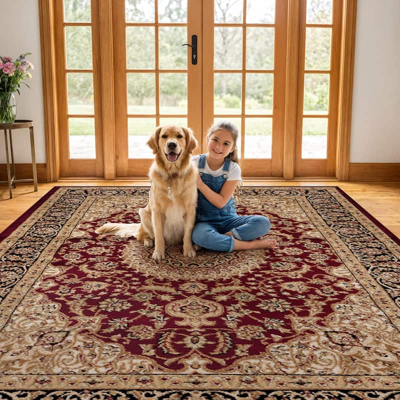 World Rug Gallery Traditional Oriental Medallion Area Rug