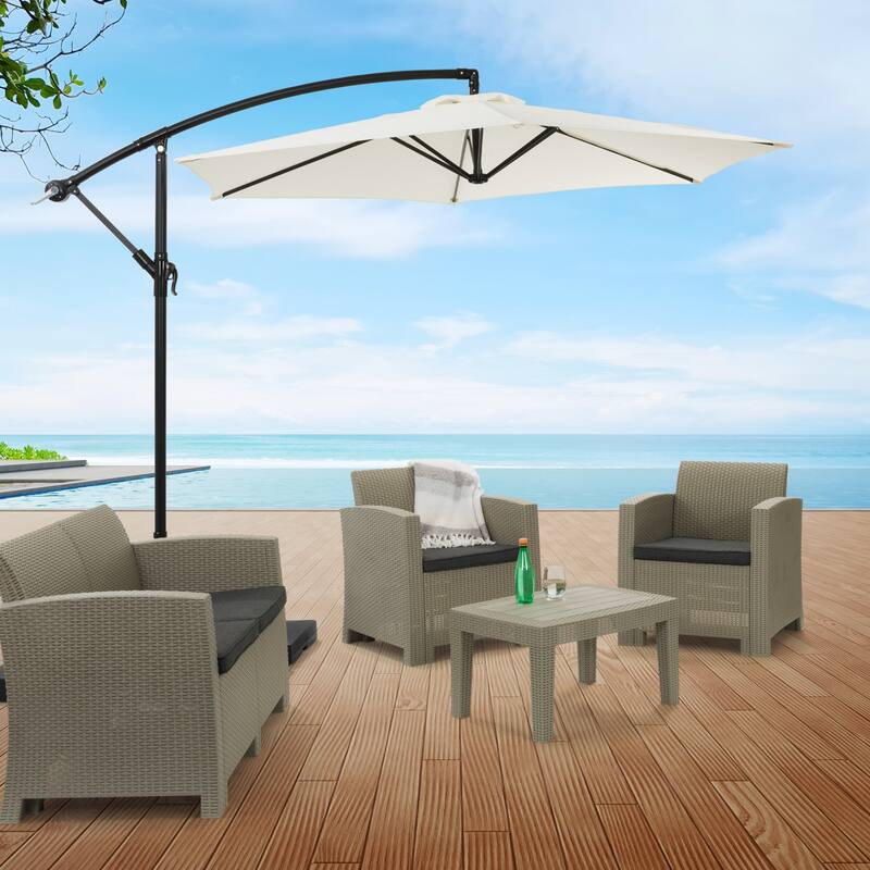 CorLiving 9ft Tilting Cantilever Patio Umbrella