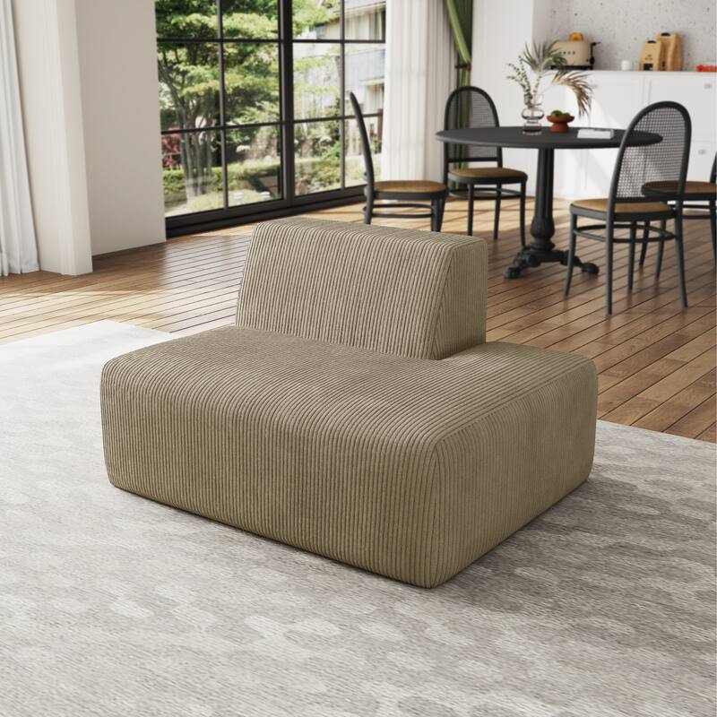 Modern Chaise Lounge Indoor Corduroy Sofa