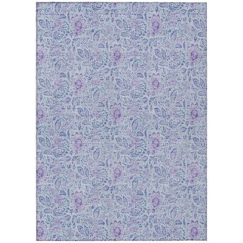 Machine Washable Indoor/ Outdoor Chantille Farmhouse Floral Rug