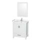 Option White, Carrara Cultured Marble Top, Chrome Trim