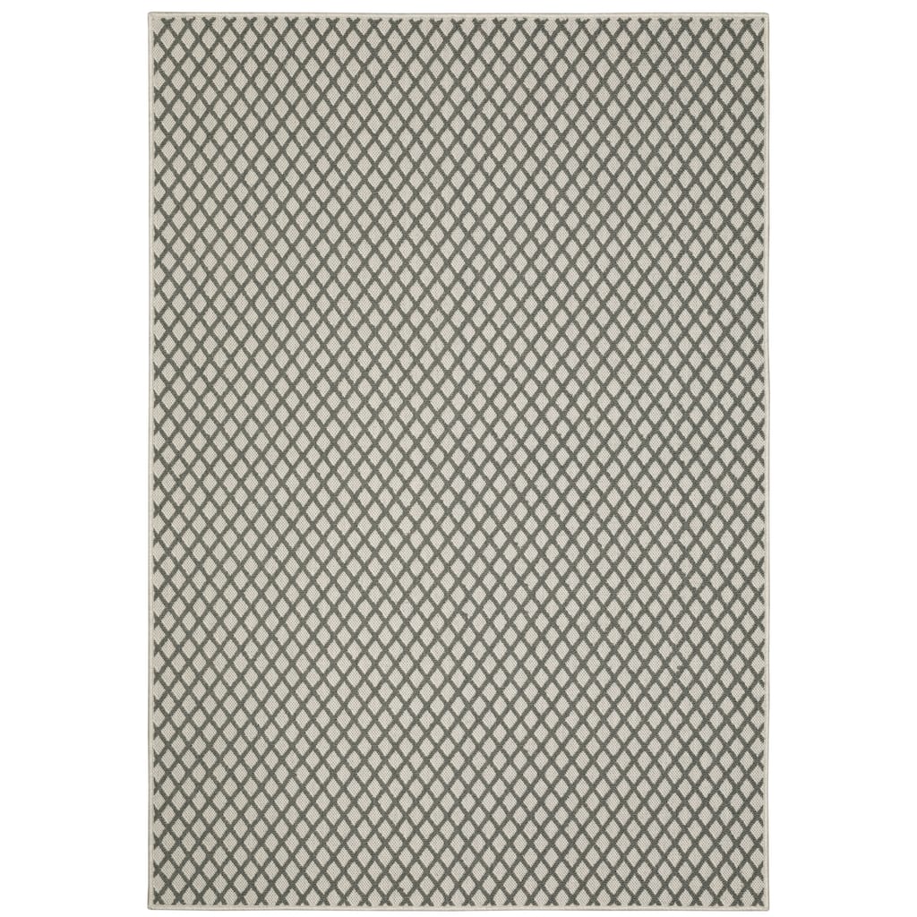 Salem Beige Grey Geometric Outdoor Casual Area Rug