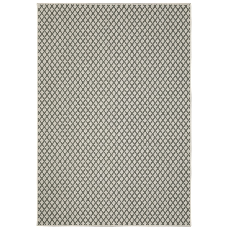 Vista Home Talcot Diamond Relief Gray Indoor/ Outdoor Area Rug - 3'3" X 5'