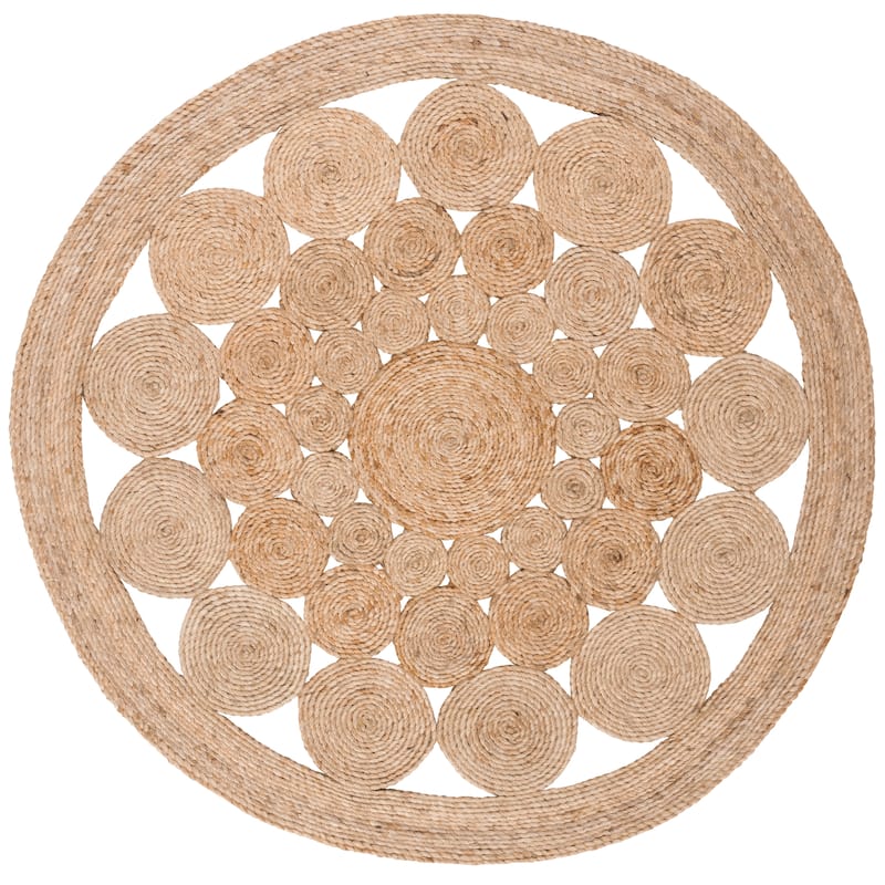SAFAVIEH Handmade Natural Fiber Kert Casual Jute Rug - Natural - 4' Round