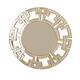 Abbyson Pierre Round Goldtone Wall Mirror