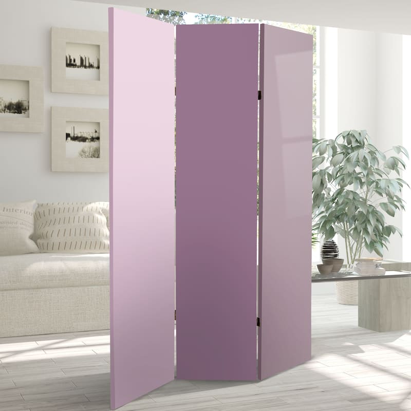 6 ft. Tall Double Sided Lilac Palette Canvas Room Divider