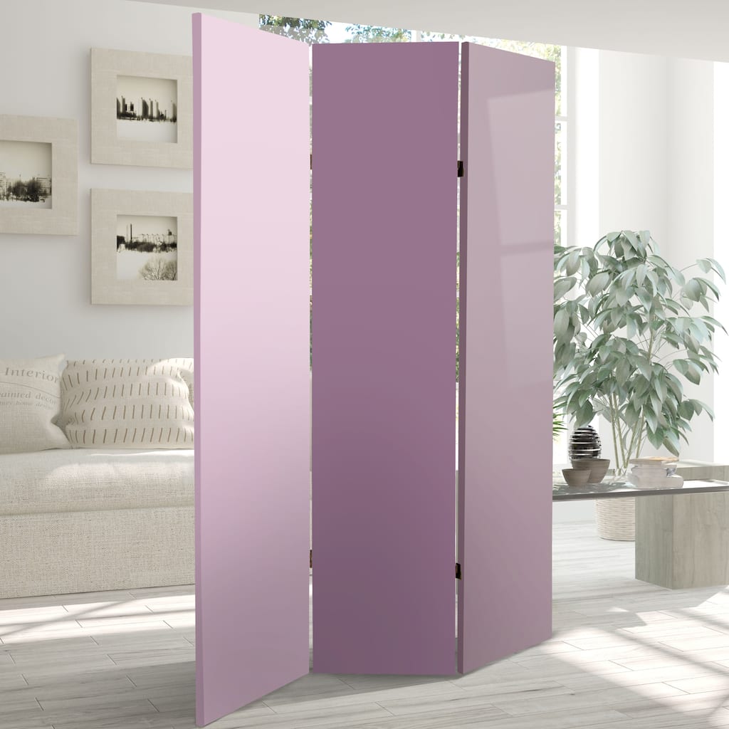 6 ft. Tall Double Sided Lilac Palette Canvas Room Divider