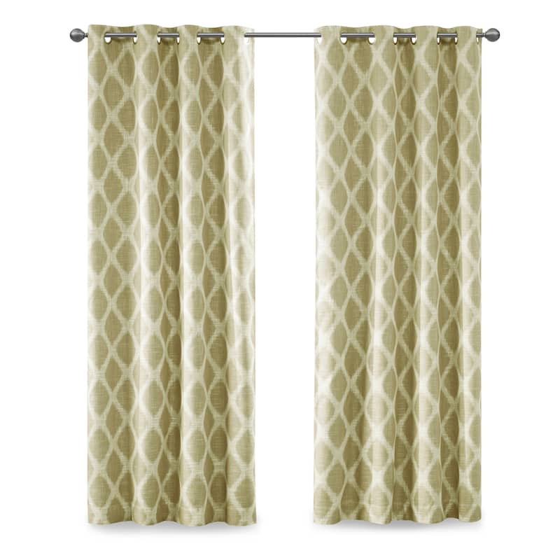 SunSmart Kagen Printed Ikat Blackout Curtain Panel