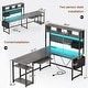 preview thumbnail 29 of 68, L Shaped Gaming Desk Computer Desk Corner Desk Pegboard Power Outlet