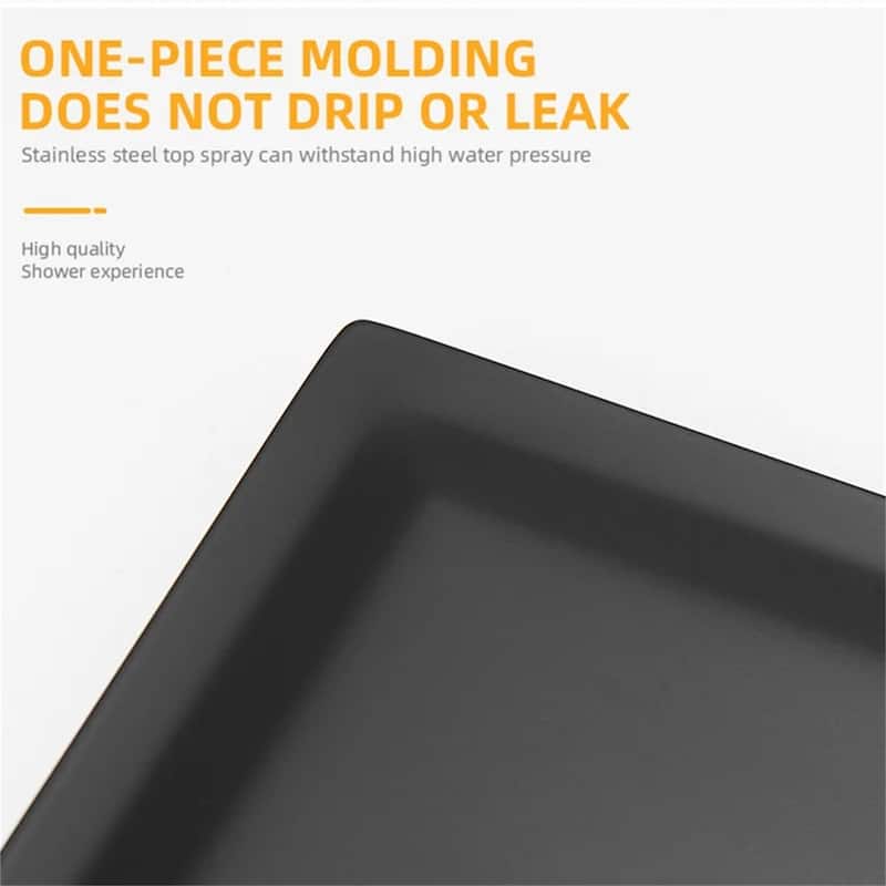 8 Inch Rainfall Shower Head Square Ultra Thin 304 Stainless Steel Rain Shower Head Full Body Coverage With Silicone Nozzle