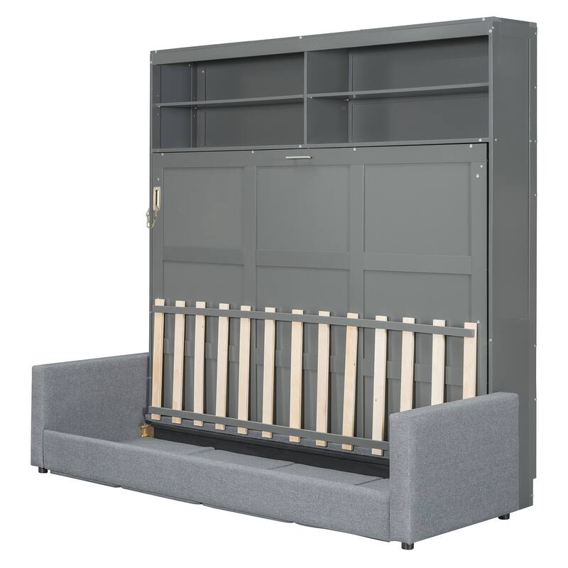 Queen Size Murphy Bed Wall Bed with Sofa