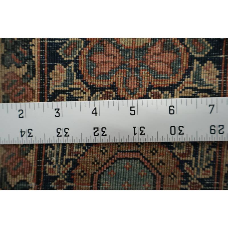 Hand Knotted Oriental 100% Wool Carpet Traditional Floral Oranges & Rust Sarouk Area Rug - 6' 5'' X 4' 1''