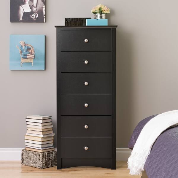 black tall 6 drawer dresser Black Halter Neck A-line Dress main image 1