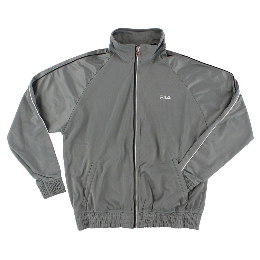 Fila Mens Warm Up Track Jacket Light Grey Light Grey/Black/White - M - 22544944