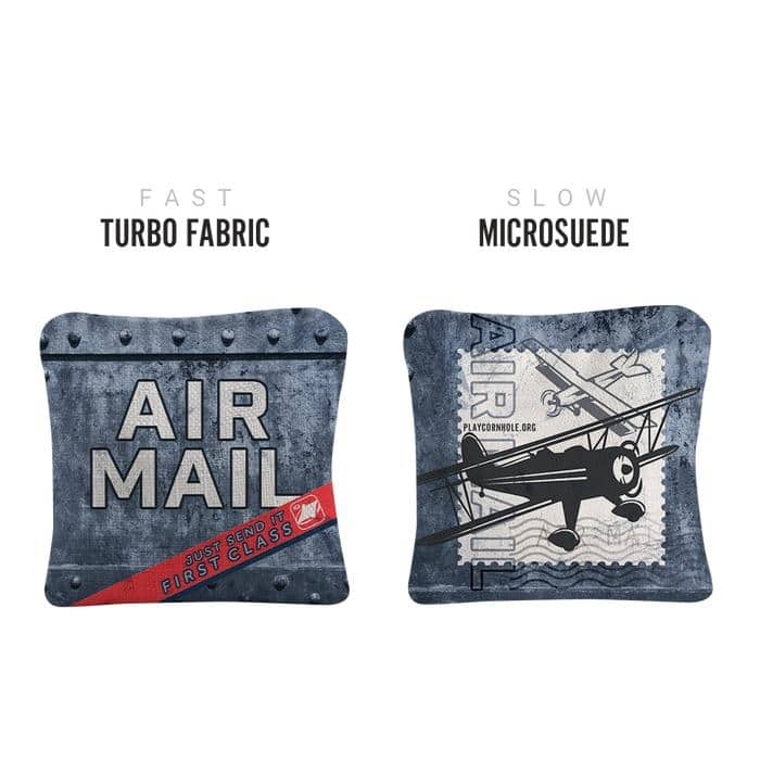 Air Mail Navy Dual Sided Cornhole Bags