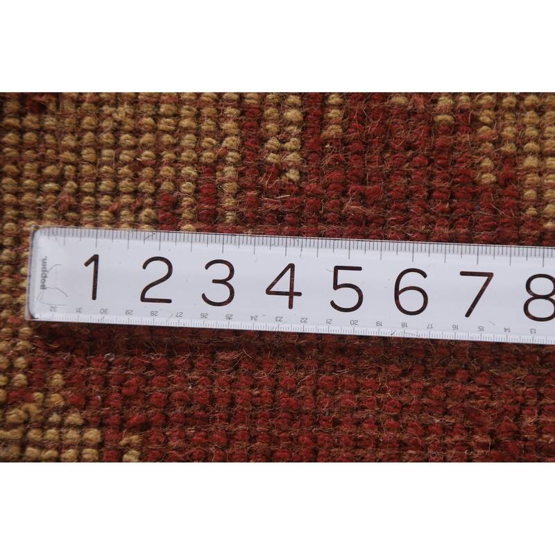 Hand Knotted Oriental 100% Wool Carpet Modern All-Over Yellow & Gold Gabbeh Area Rug - 7' 9'' X 5' 0''