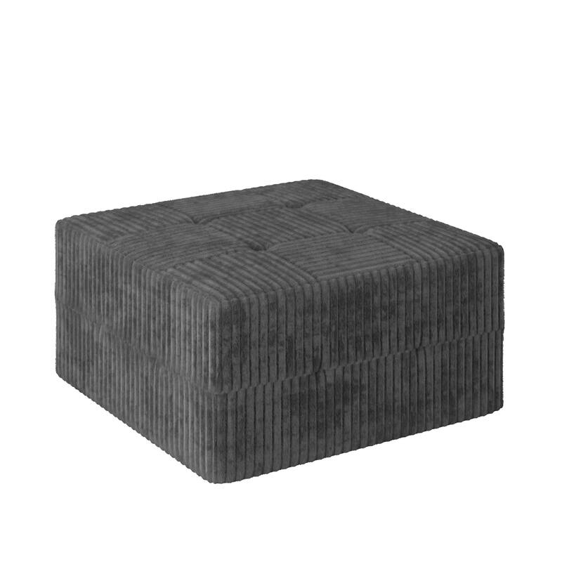 Modern Minimalist Modular Sectional Sofa with Terrycloth Upholstery and Wide Foam Seating for Living Room and Guest Room